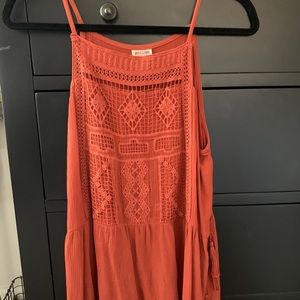 Burnt Orange Crochet Top